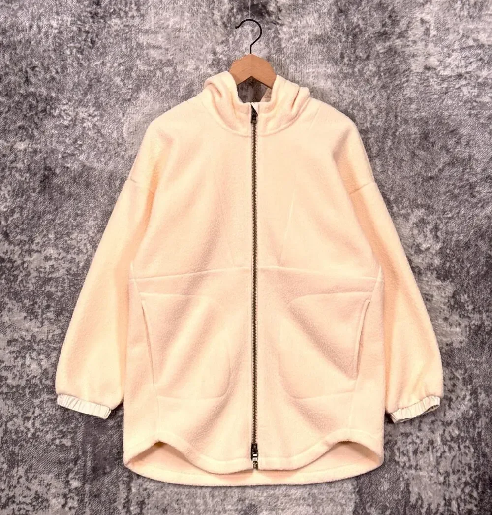 Rhone Aloftfleece Jacket XS Womens Full Zip Cream Hooded